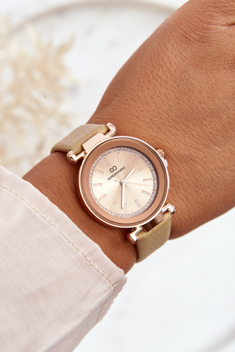 Classic Women's Leather Watch Giorgio & Dario Beige Kesi 
                                1210003443660 
                                i521_26353 