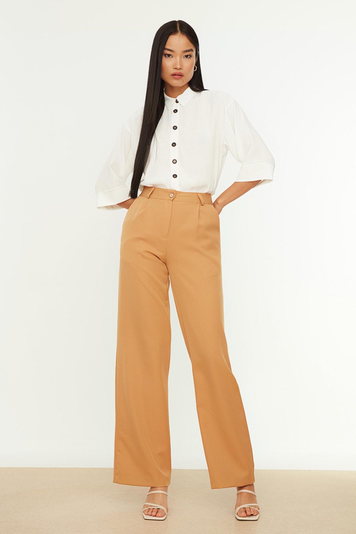 Damenhose, Trendyol Basic Trendyol 
                                8683044367425 
                                TWOAW21PL0076/Brown 