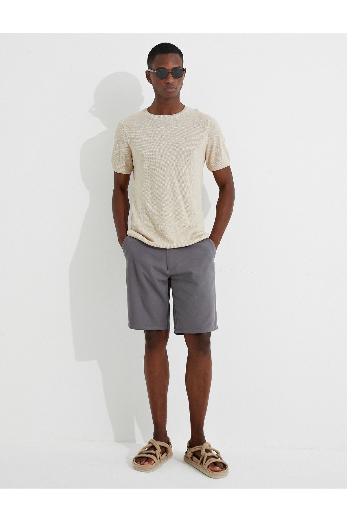 Koton Chino Shorts Koton 
                                8683352296707 
                                2SAM40180HW/Anthracite 