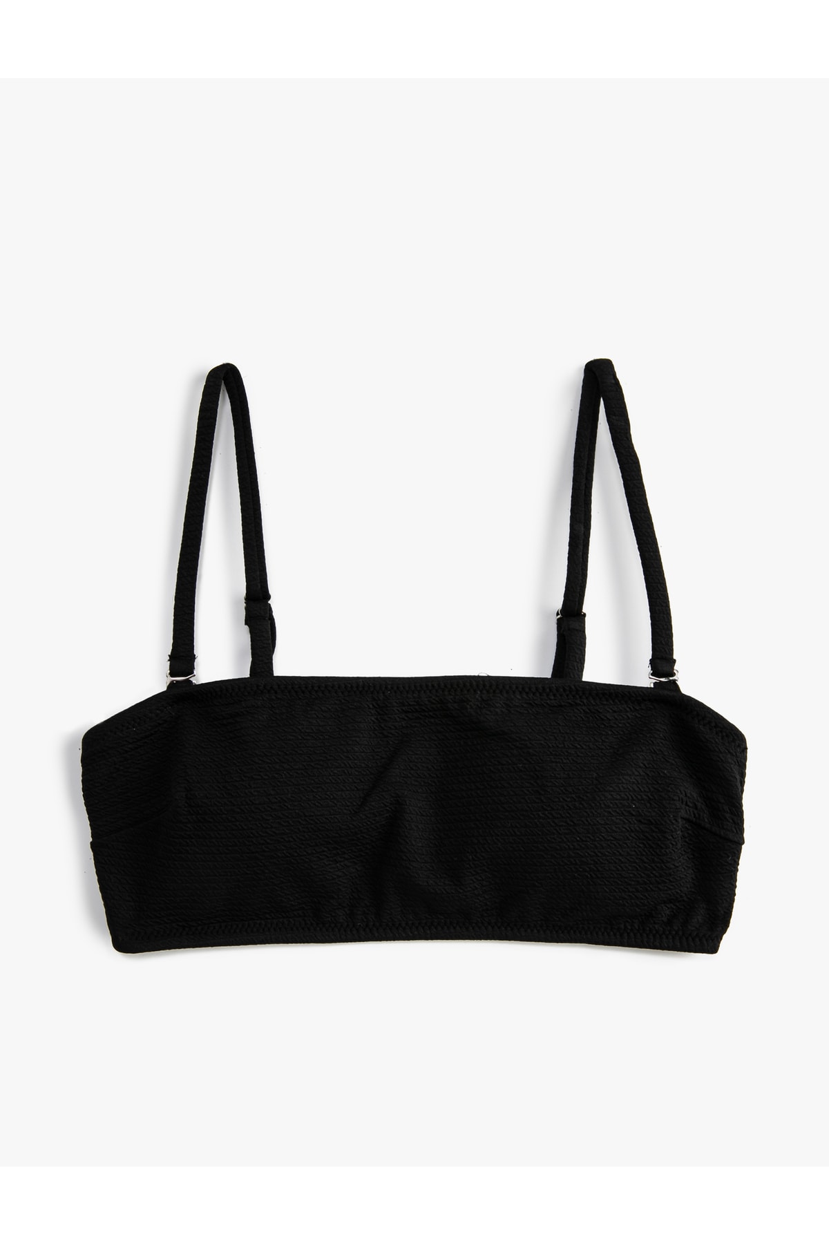 Koton Strapless Bikini Top, Textured Coated Koton 
                                8683354639311 
                                3SAK10153BM/BLACK 