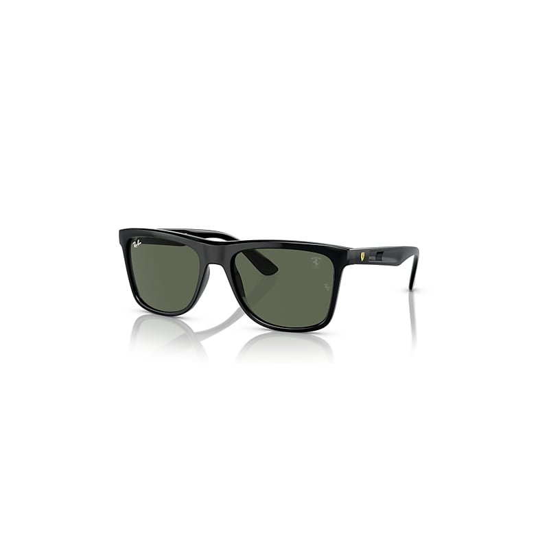 Ray-Ban Sunglasses Unisex Rb4413m Scuderia Ferrari Collection - Black Frame Green Lenses 57-19 Ray-Ban 
                                8056597930468 
                                RB4413M F68371 57-19 