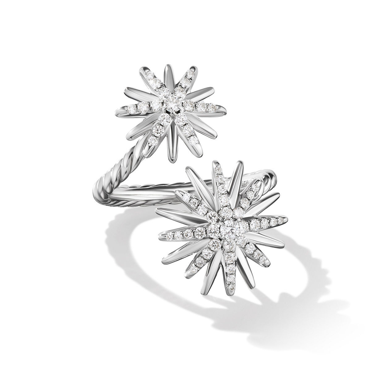 David Yurman Starburst Bypass Ring with Pave Diamonds - Size 8 David Yurman 
                                192740775390 
                                R17483DSSADI8 