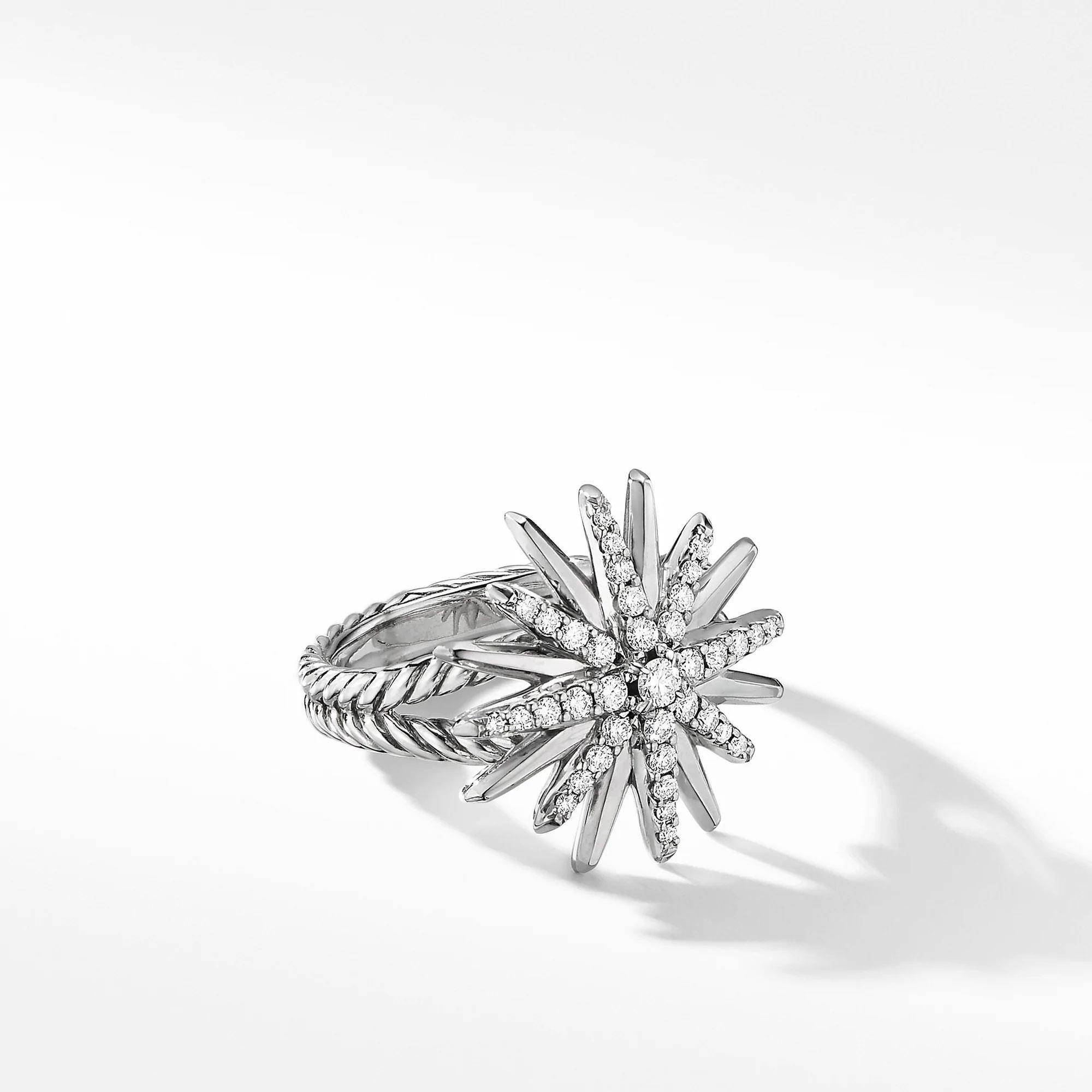 David Yurman Starburst Ring with Pave Diamonds - Size 7 David Yurman 
                                192740899133 
                                R16432DSSADI7 