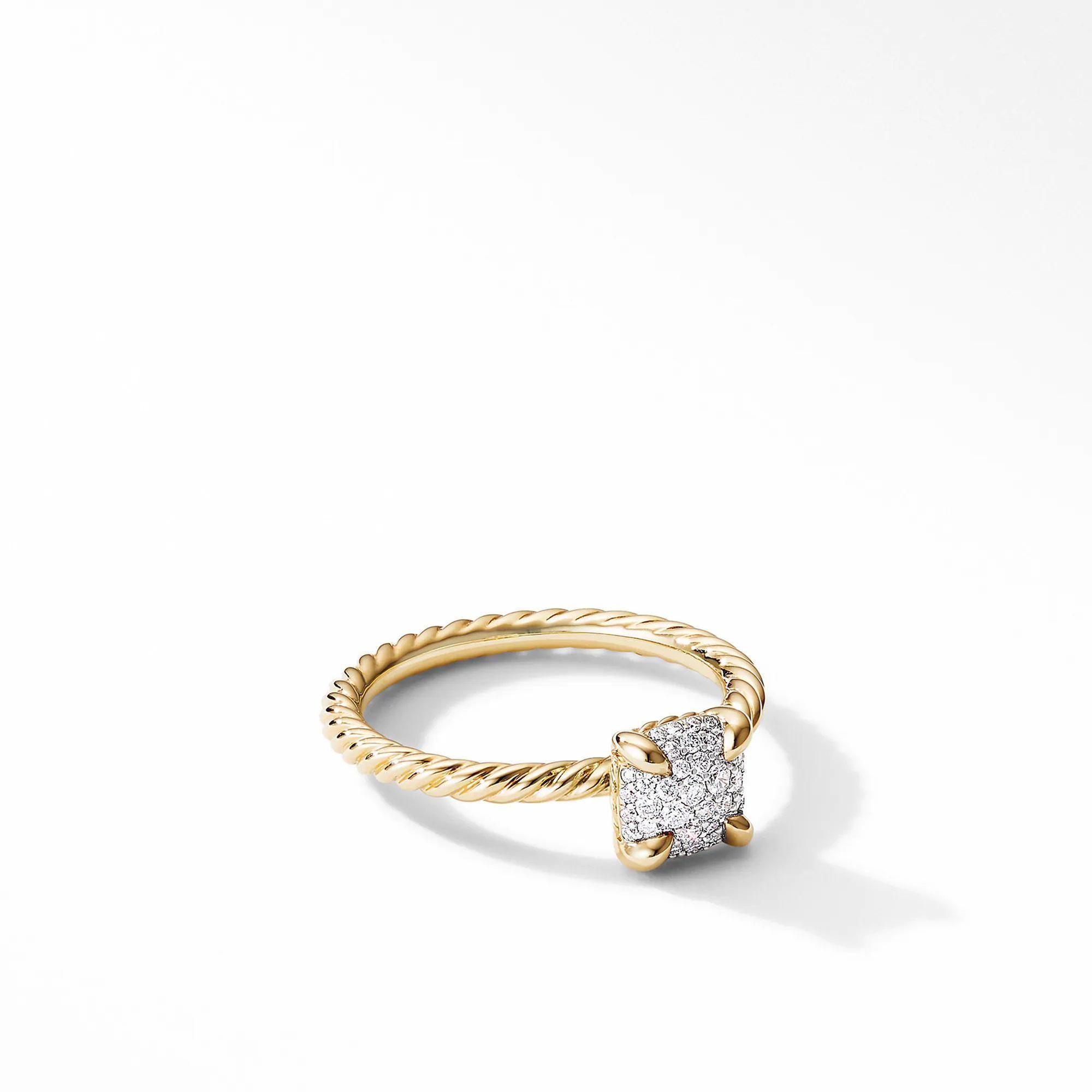 David Yurman David Yurman Chatelaine Ring in 18K Yellow Gold with Full Pave Diamonds - Size 6.5 David Yurman 
                                192740912887 
                                R14291D88ADI65 