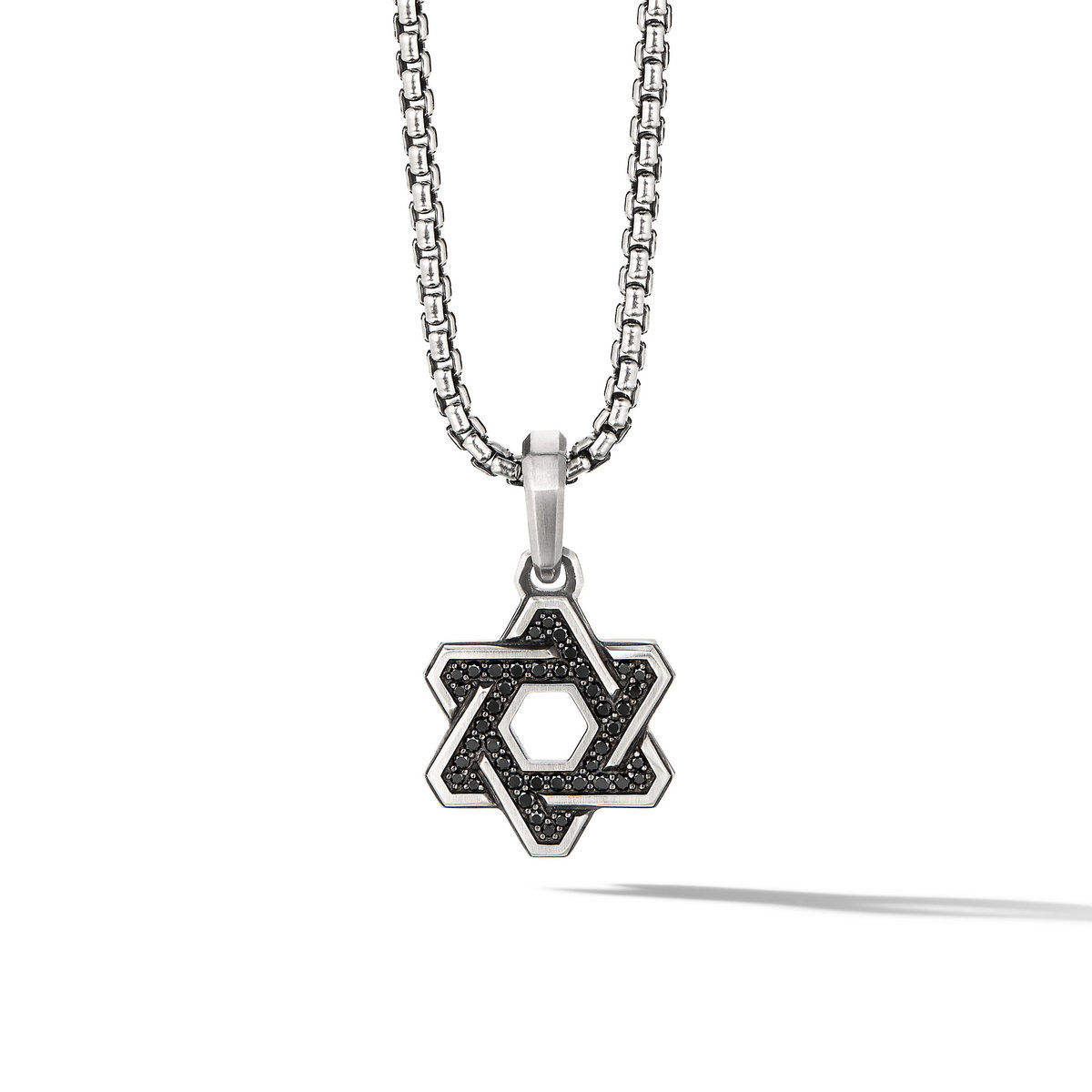 David Yurman Deco Star of David Pendant in Sterling Silver with Pave Black Diamonds David Yurman 
                                192740979903 
                                D25360MSSABD 