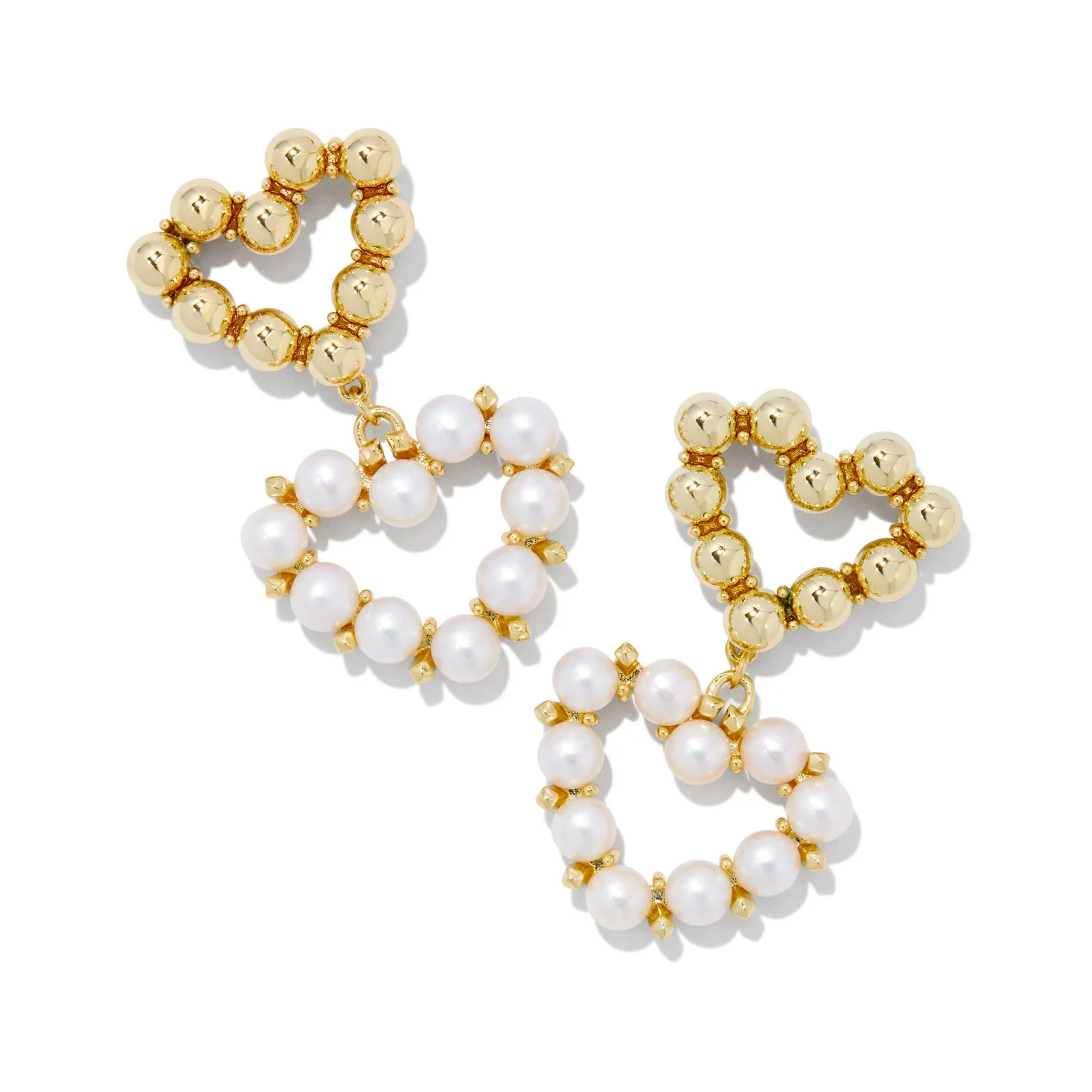 Kendra Scott Ashton Heart Drop Earrings in White Freshwater Cultured Pearl Kendra Scott 
                                196088628578 
                                9608862857 