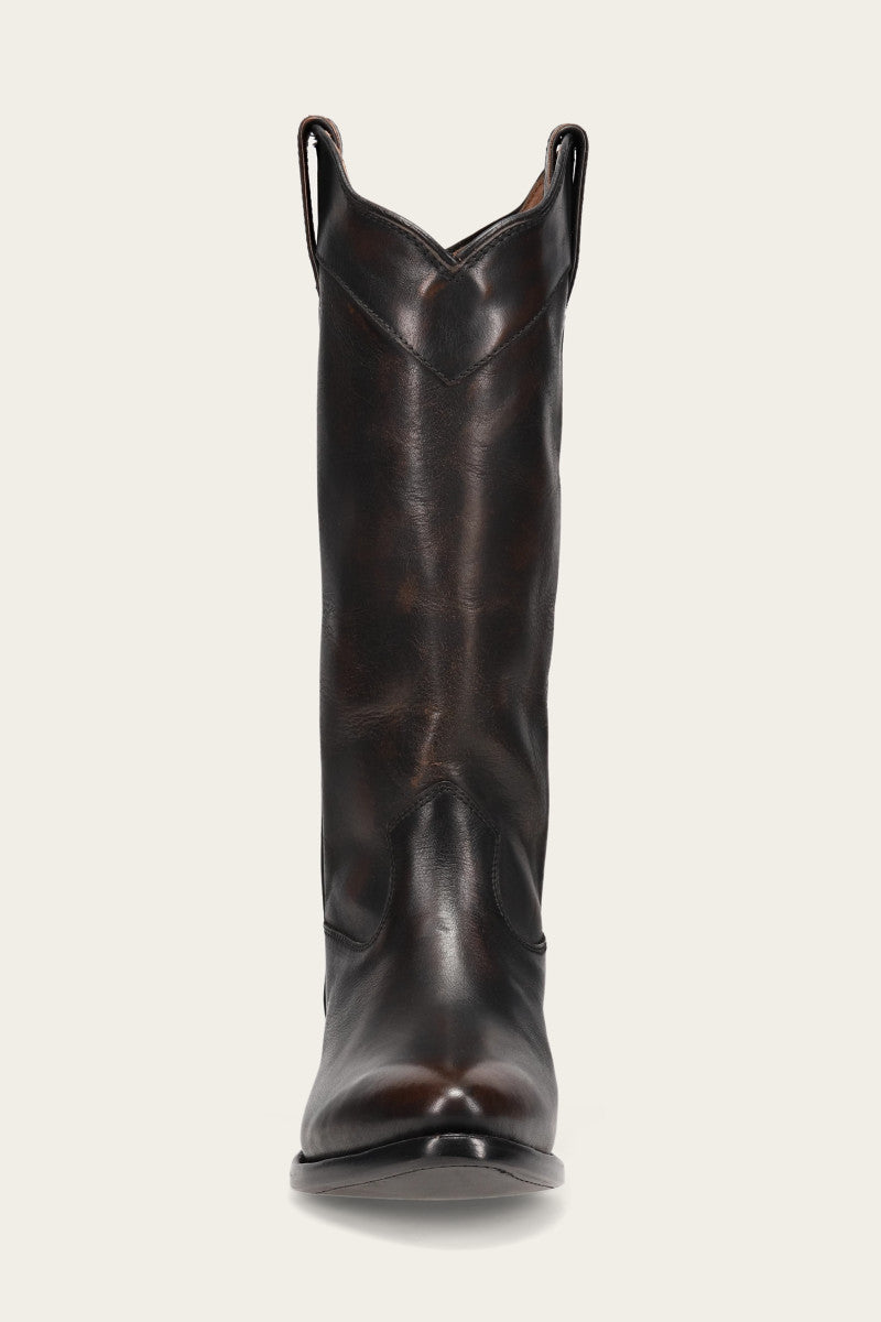 FRYE Billy Daisy Pull On Western Boots in Black Tooled - Size 8.5 The Frye Company 
                                196485073612 
                                FR40404-BLAC-BLACK TOOLED-8.5 