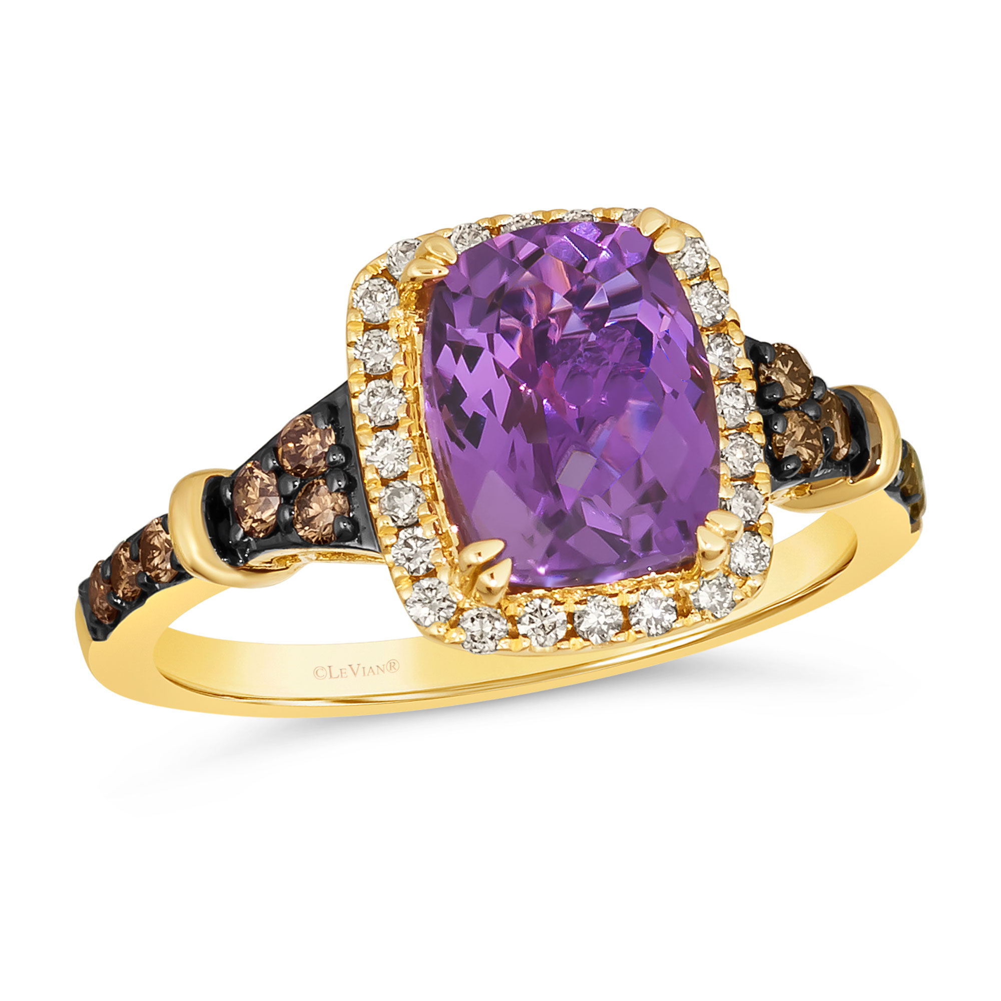 Le Vian(R) 3/8ctw Chocolate Diamonds(R) and Nude Diamonds(tm) Grape Amethyst(tm) 14k Honey Gold(tm) Ring Le Vian 
                                196724107337 
                                TSQA 17 