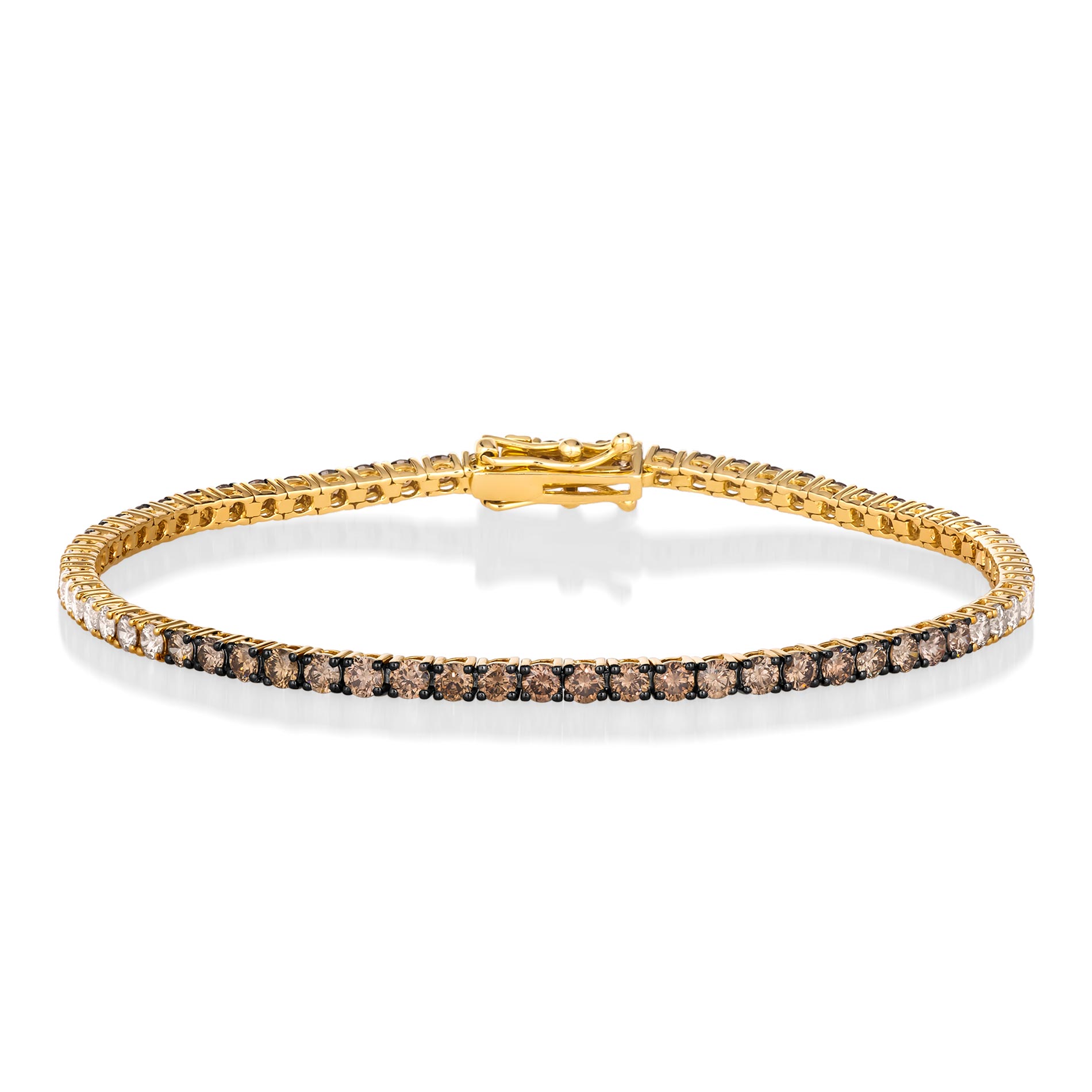 Le Vian(R) 3 1/2ctw Chocolate Ombre Diamonds(R) and Vanilla Diamonds(tm) 14k Honey Gold(tm) Tennis Bracelet Le Vian 
                                196724248368 
                                TSRW 2 