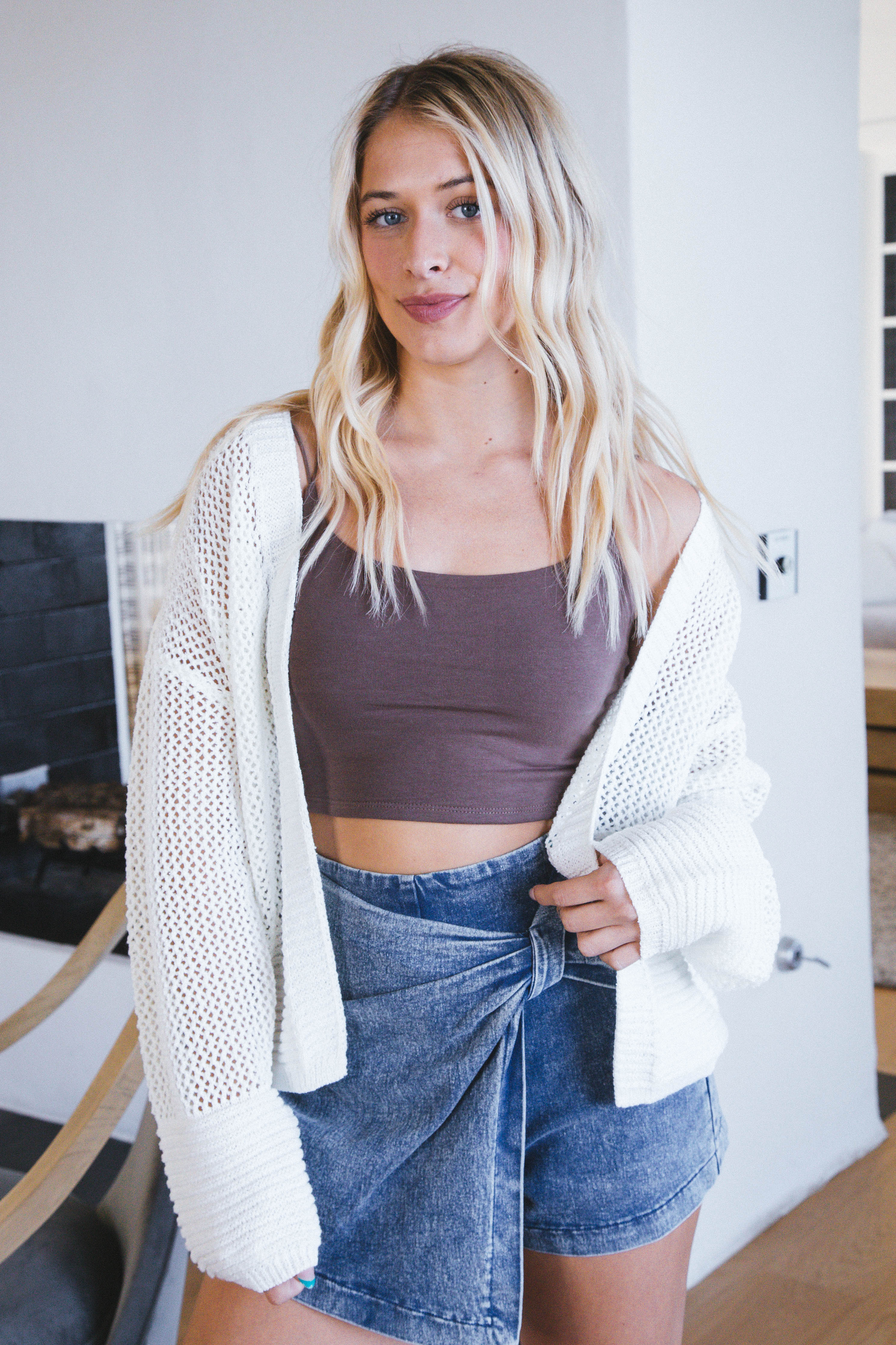 Sarah Cami Crop Top Brown Active Basic 
                                 
                                216258 