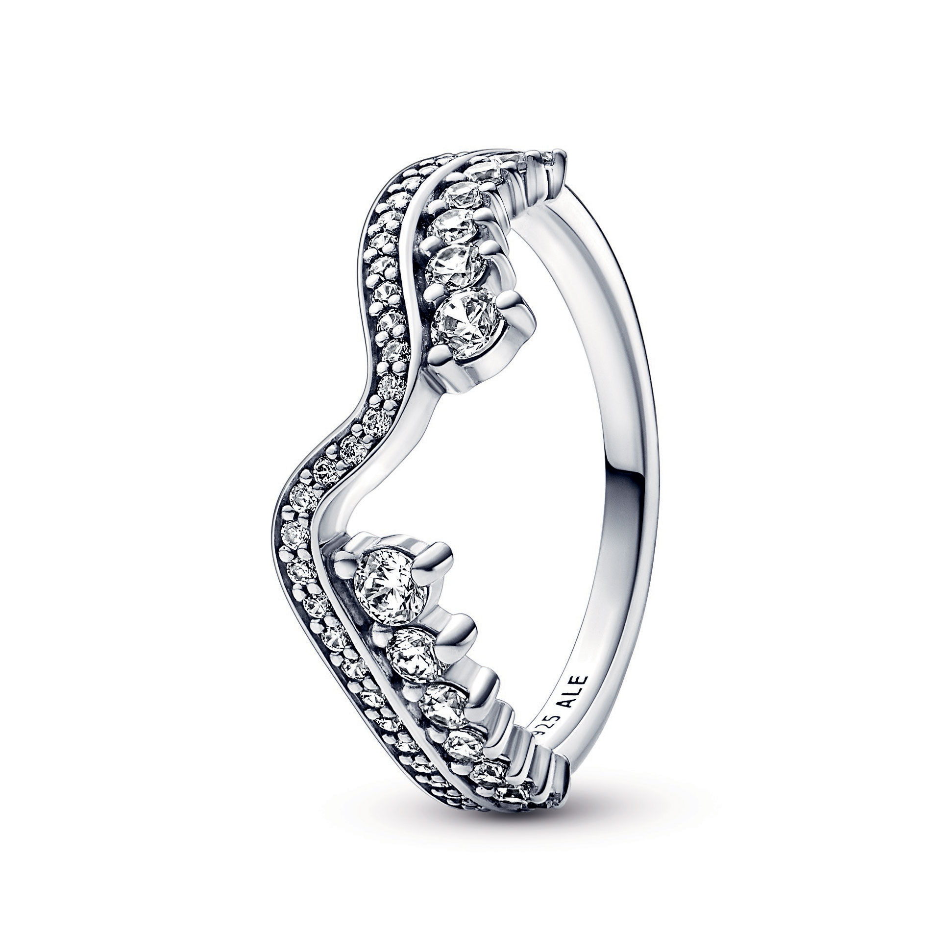 Pandora Sparkling Asymmetric Wave Ring | Size 6.5 Pandora 
                                5700303024479 
                                192543C01-54 