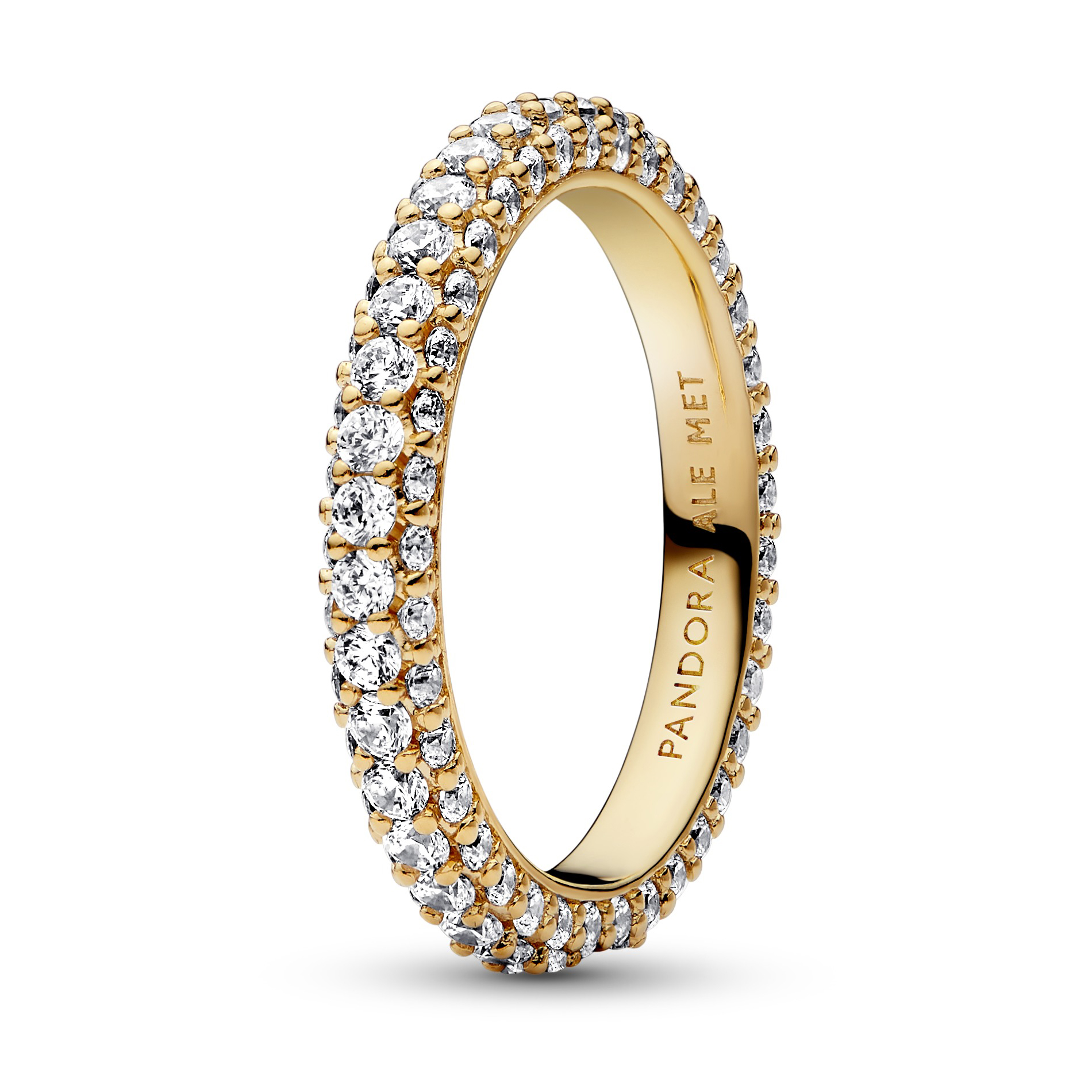Pandora Timeless Pave Single-Row Ring | Gold-Plated | Size 7.5 Pandora 
                                5700303040769 
                                162627C01-56 