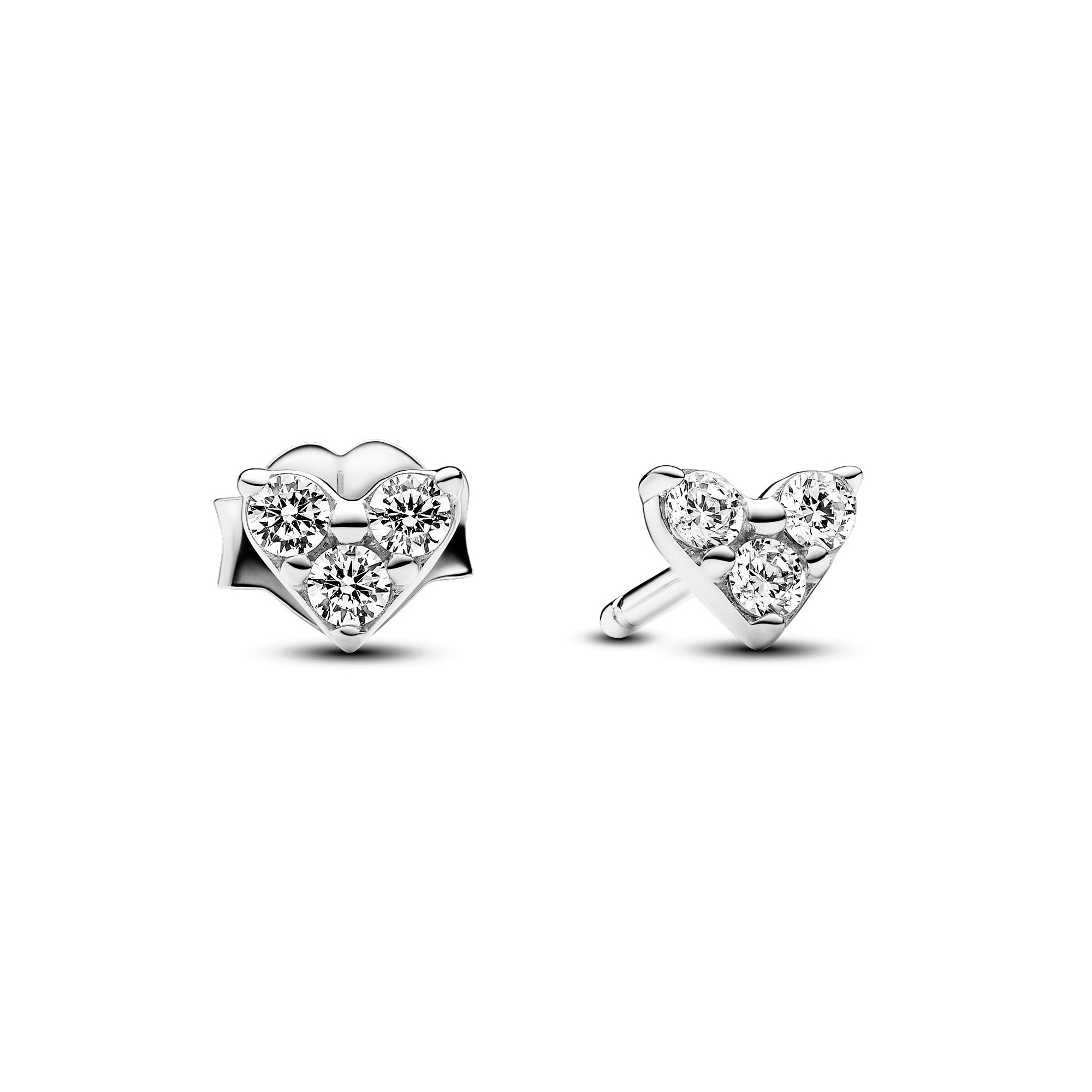 Pandora Triple Stone Heart Stud Earrings Pandora 
                                5700303080574 
                                293003C01 