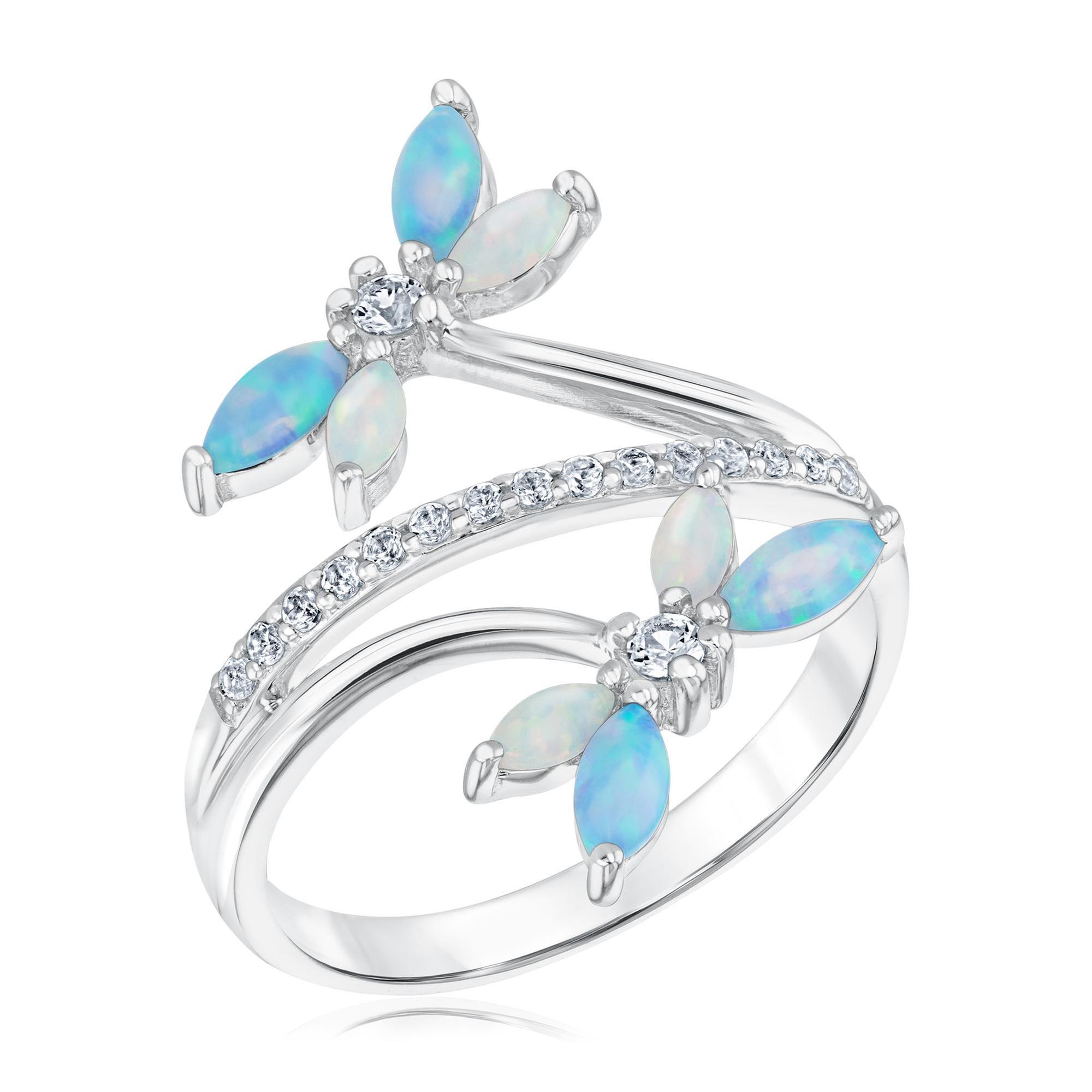 Created Opal and Created White Sapphire Dragonfly Ring REEDS 
                                 
                                63497R0ESS00M01 