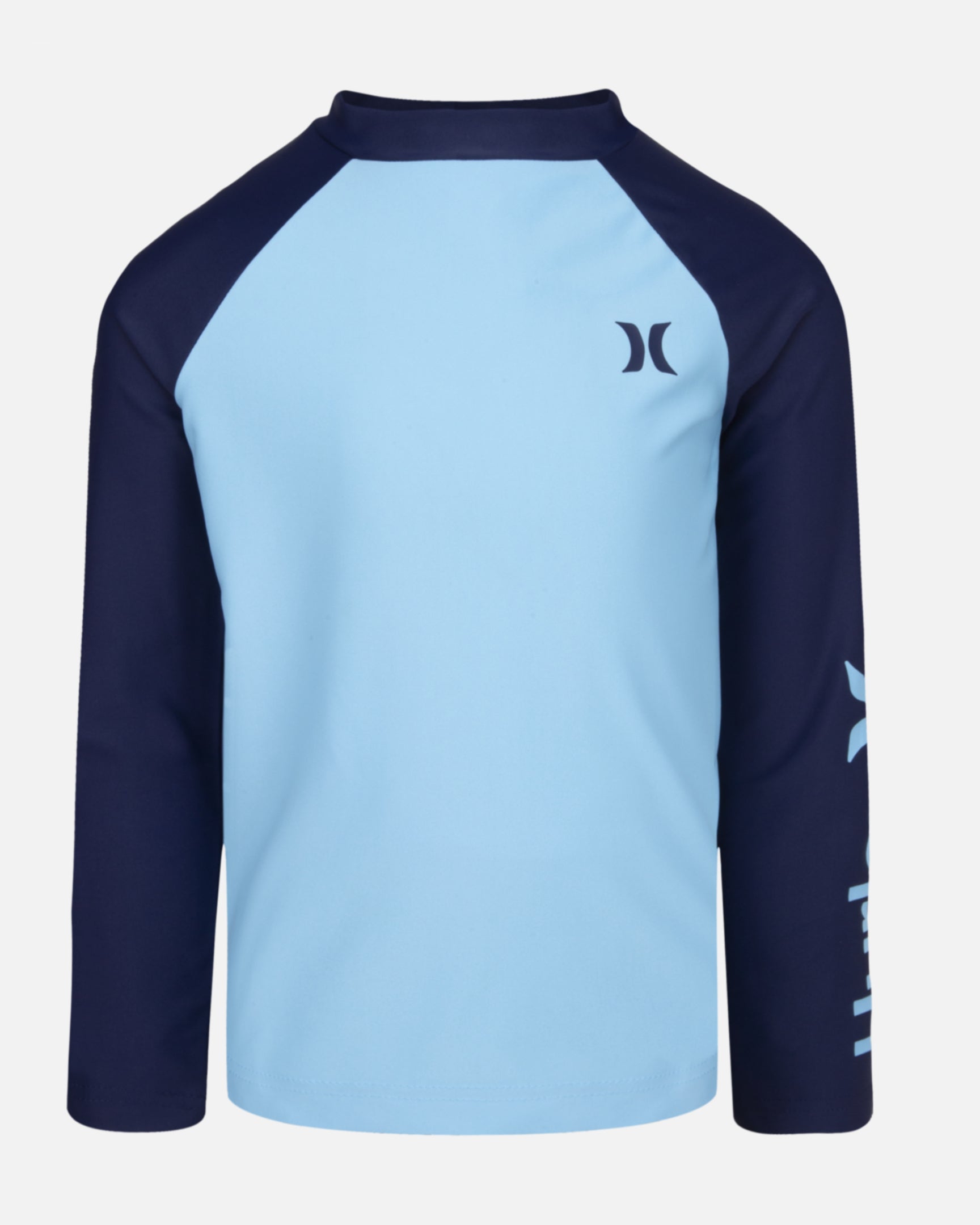 Boys' H2O-Dri Raglan Blocked Long Sleeve Rashguard in Blue Gaze, Size 5 Haddad 
                                807421698737 
                                884475-BLUE GAZE-5 
