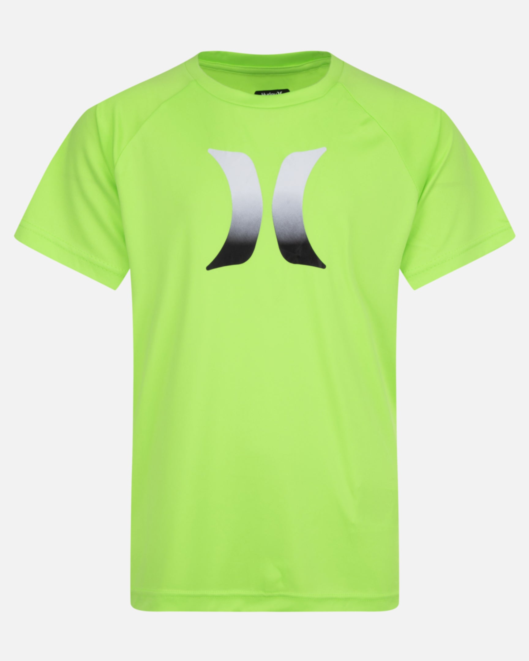Boys' H2O-Dri Ombre Icon Short Sleeve Rashguard in Flash Lime, Size Large Haddad 
                                807421700126 
                                983591-FLASH LIME-L 