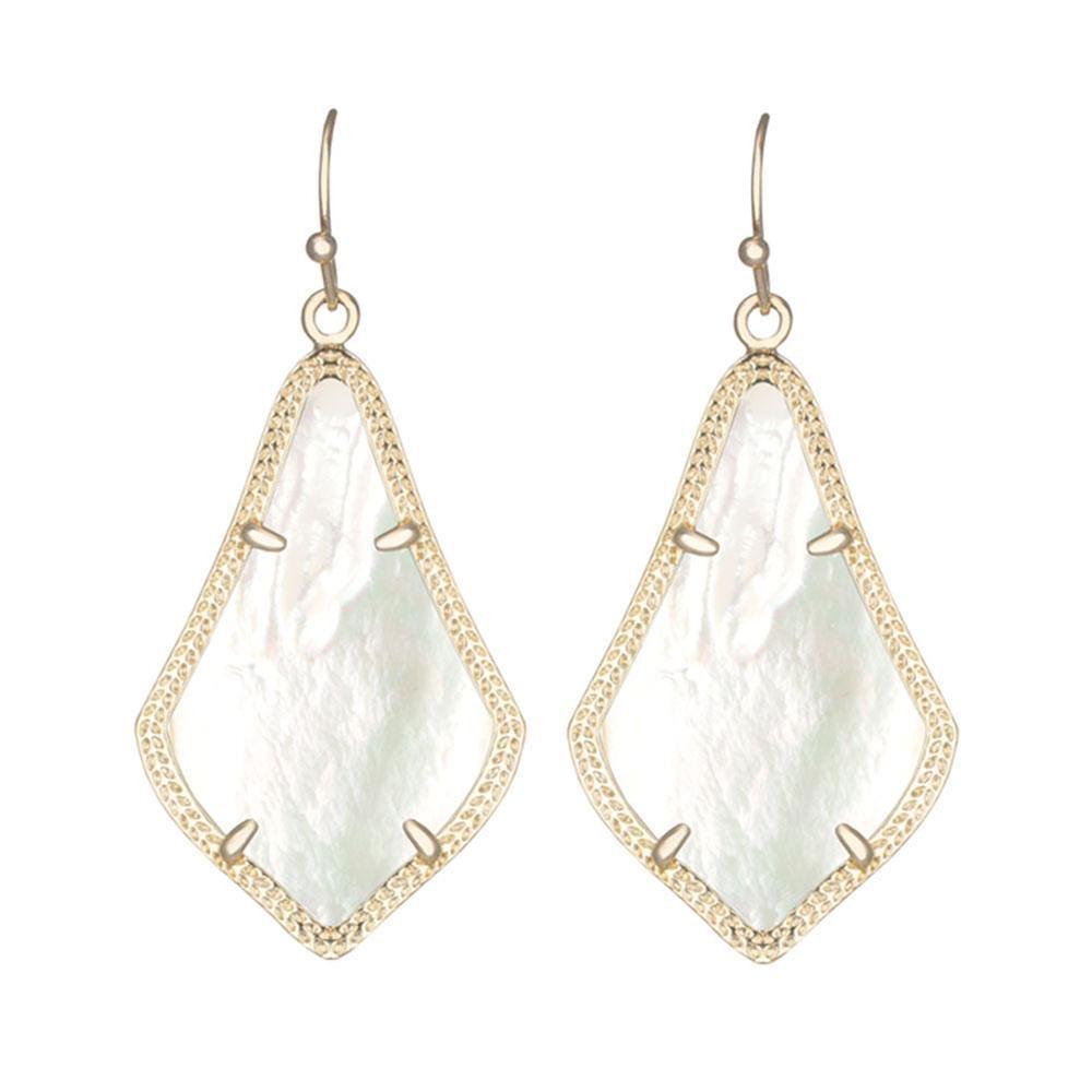 Kendra Scott Earrings, Alex in Ivory Mother of Pearl Kendra Scott 
                                842177114155 
                                4217711415 