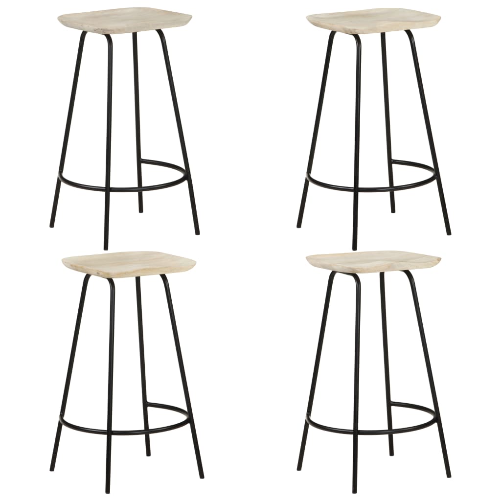 vidaXL Bar Stools 4 pcs Solid Mango Wood vidaXL 
                                8720286200940 
                                320648 