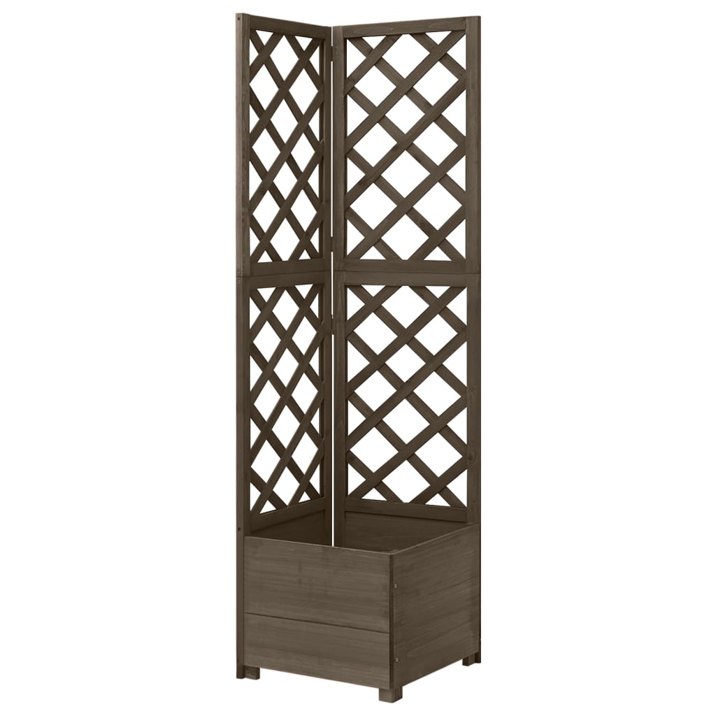 vidaXL Corner Trellis Planter Gray 15.7"x15.7"x59" Solid Fir Wood vidaXL 
                                8720286432280 
                                316412 