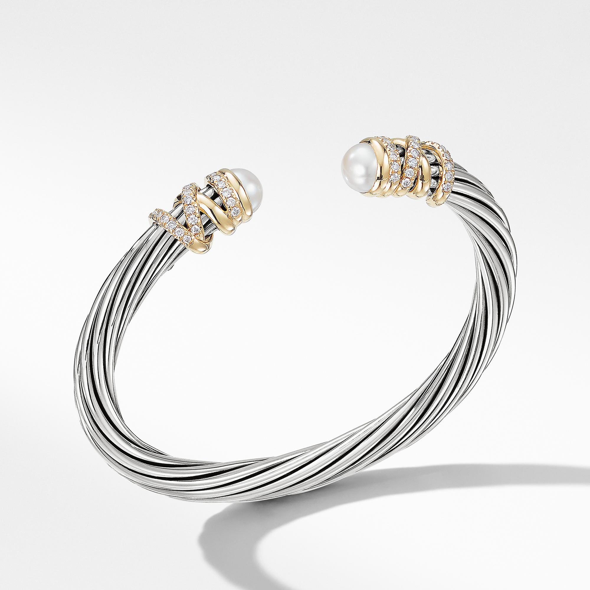 David Yurman Helena Bracelet with Pearls and Diamonds David Yurman 
                                883932959390 
                                B14212DS8DPEDIM 