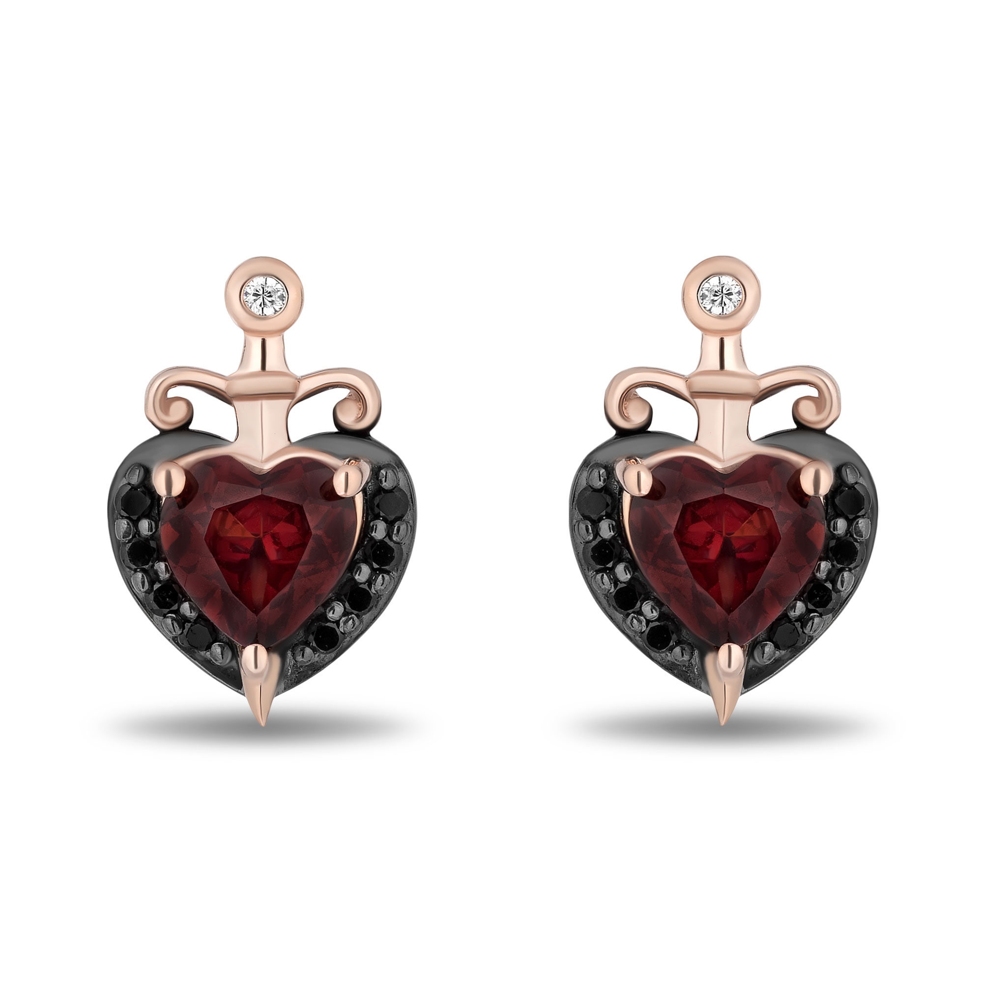 Enchanted Disney Fine Jewelry Villains Evil Queen Garnet 1/7ctw Treated Black Diamond Earrings Enchanted Disney 
                                 
                                ERO5576SP1BDGADSRE 