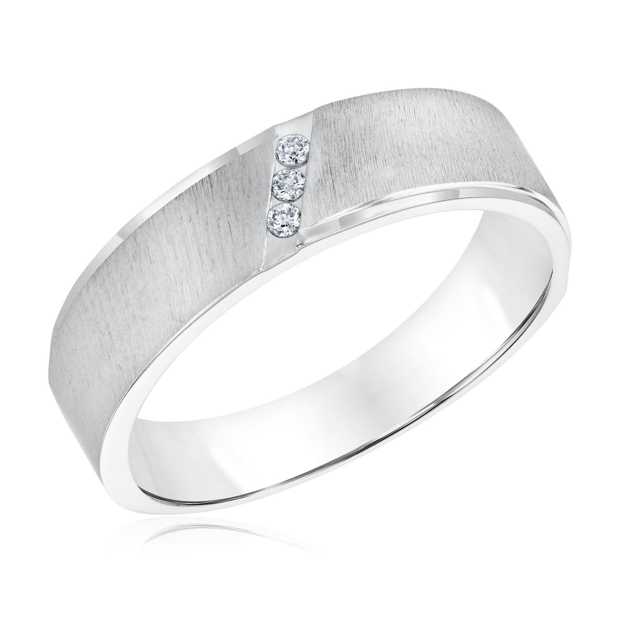 1/20ctw Diamond Three-Stone Diagonal Row Band | Men's REEDS 
                                 
                                JMM0312-03TWA0 