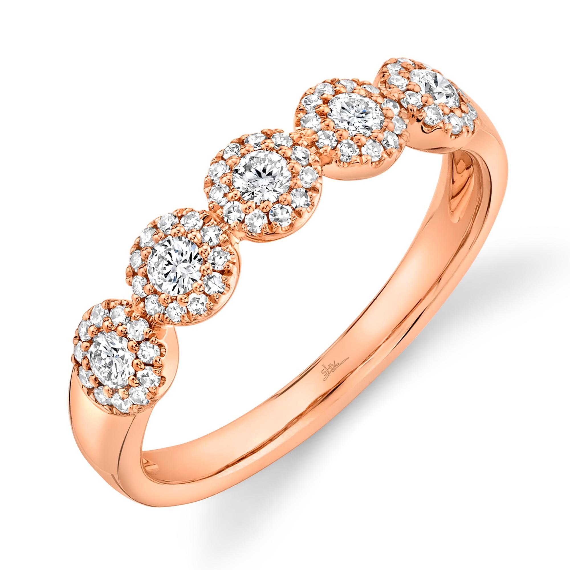 Shy Creation Diamond Multi-Halo Rose Gold Fashion Band 3/8ctw Shy Creation 
                                 
                                SC5500262 