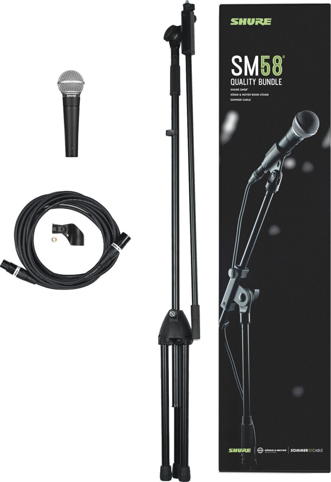 Shure SM58 Quality Bundle Microphone de chant dynamique Shure 
                                 
                                S SM58-KM-SOM 