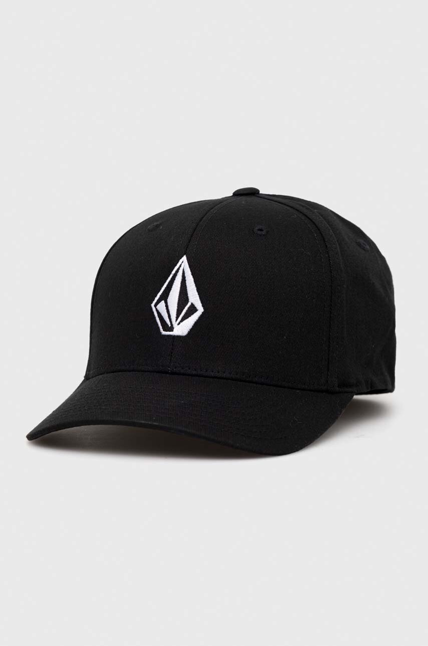 Kšiltovka Volcom černá barva, s aplikací