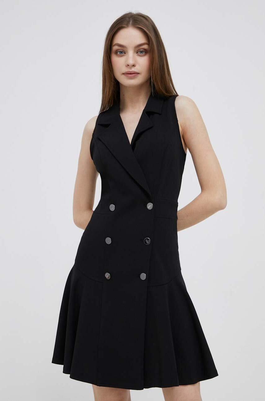 Šaty Dkny černá barva, mini