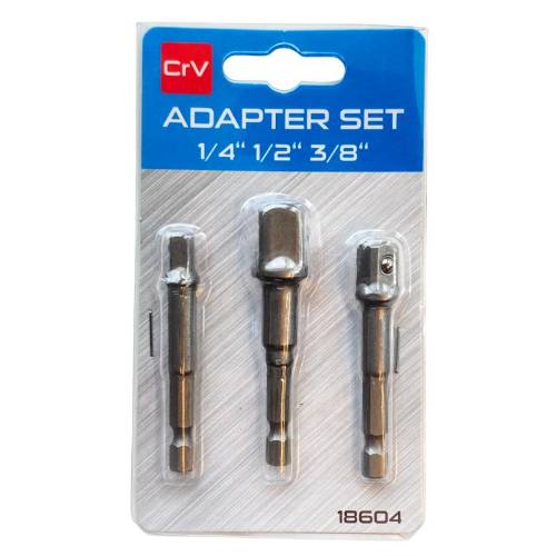 SET adaptérů do vrtačky 1/4", 3/8", 1/2"