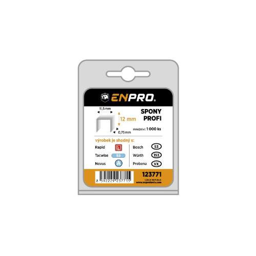 Spony PROFI, 530/12 mm, 1000 ks, ENPRO