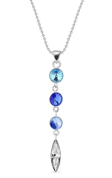Náhrdelník se Swarovski Elements Willow N112234200AQC Aqua,Náhrdelník se Swarovski Elements Willow N112234200AQC Aqua