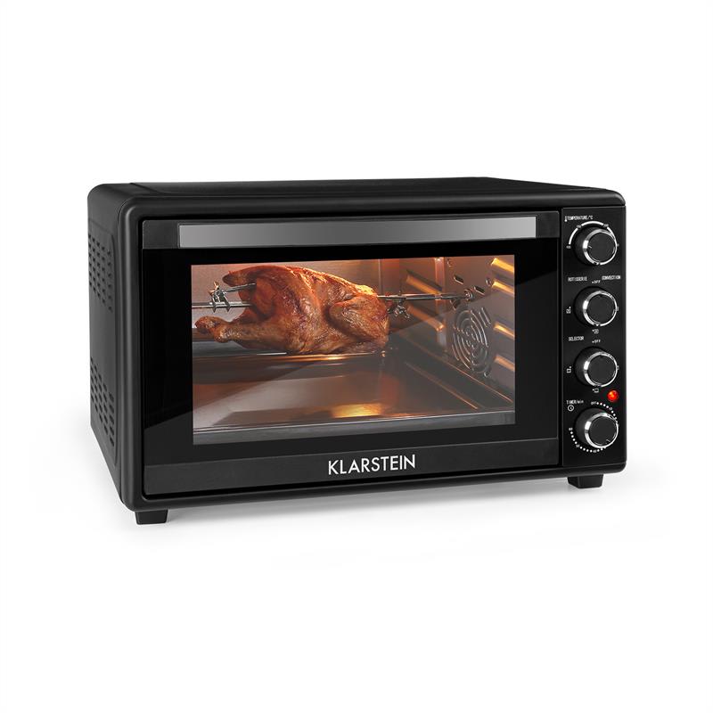 Klarstein Masterchef 45 Mini-Backofen 45l 2000W 100-230 °C Timer schwarz