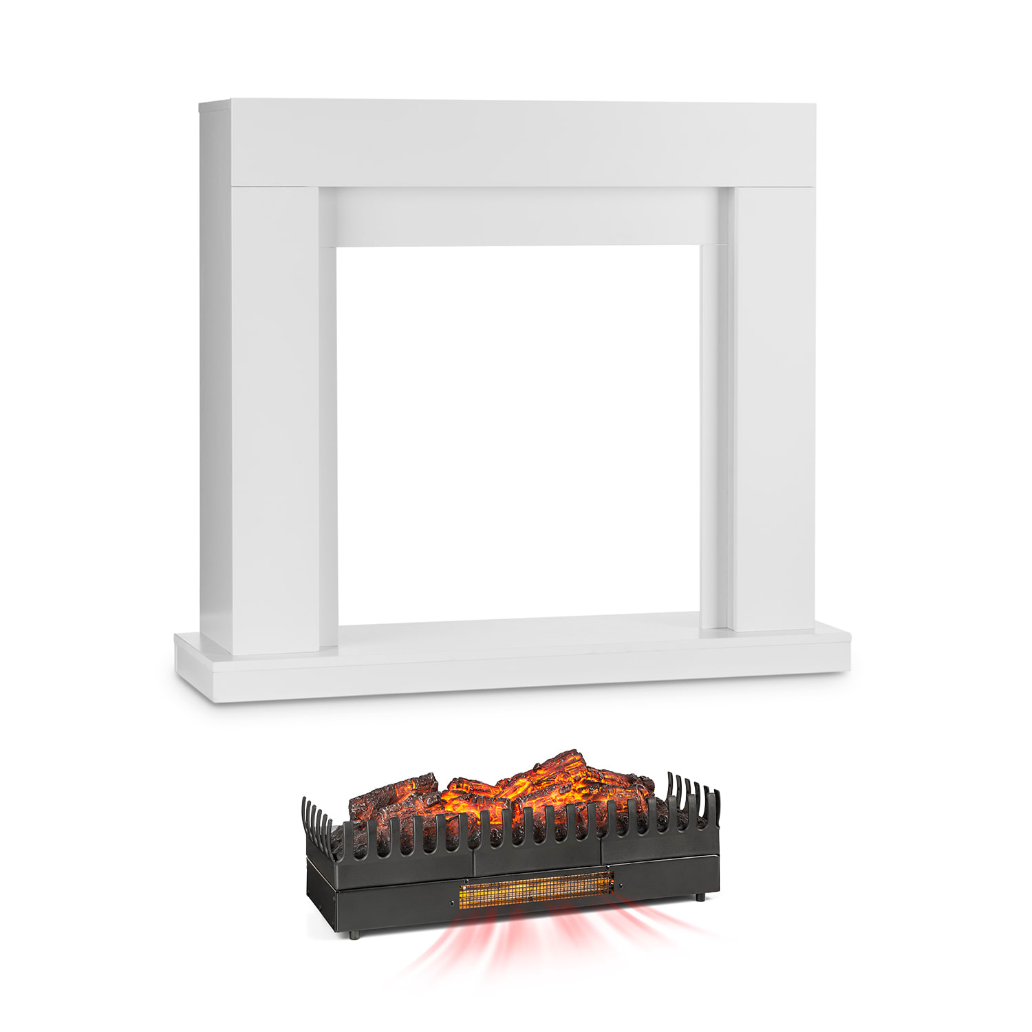 Klarstein Studio Frame Kamingehäuse + Kamini FXL Kamineinsatz 2000W MDF modernes Design