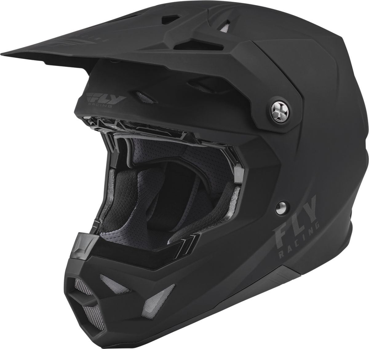 FLY Racing Formula CP Solid Matt Schwarz Crosshelm Größe L
