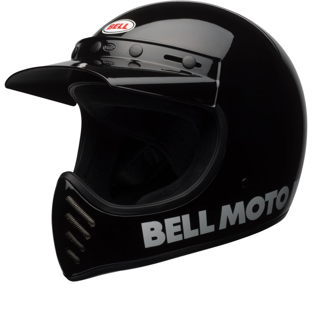 Bell Moto-3 Classic Solid Glanz Schwarz Integralhelm Größe S