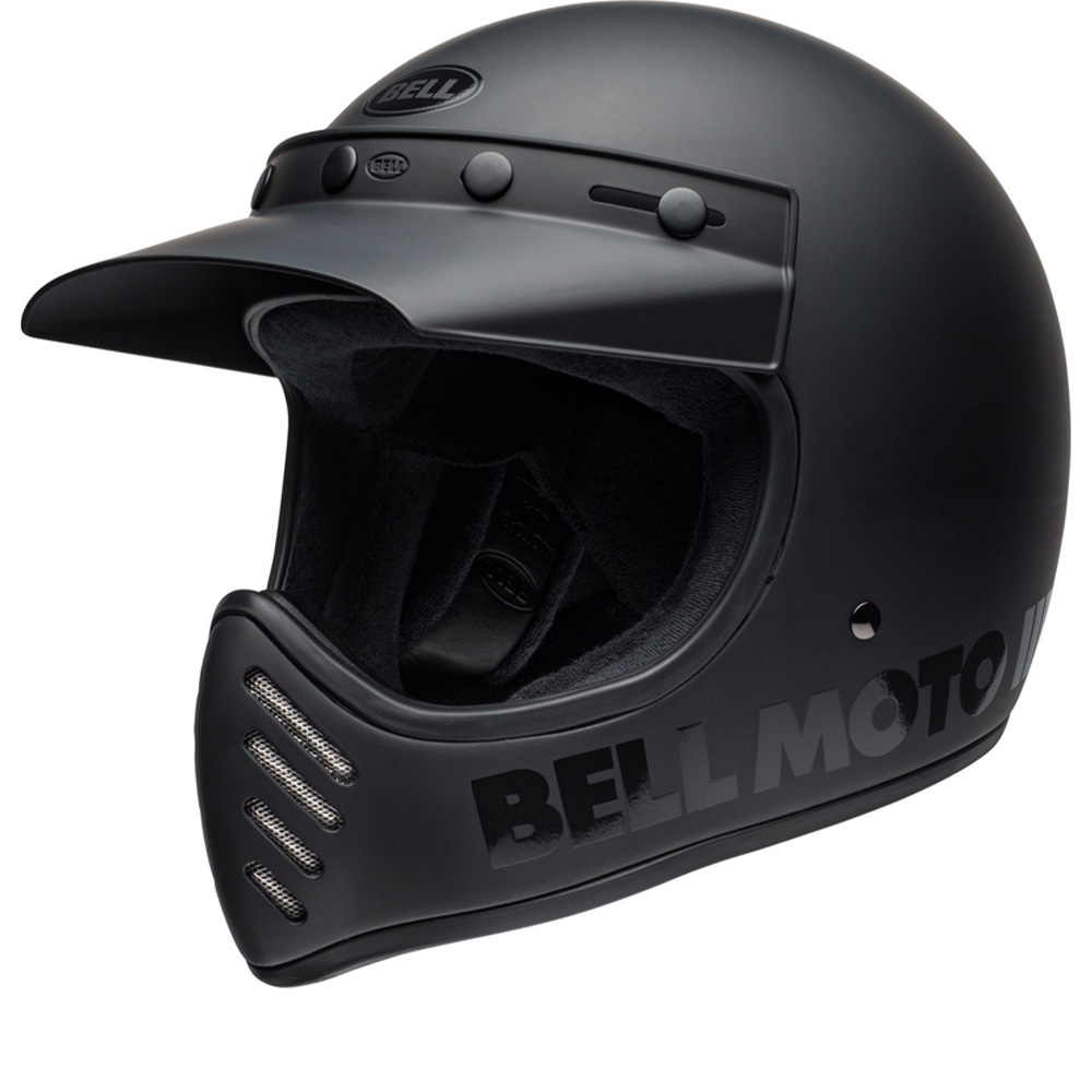 Bell Moto-3 Classic Solid Blackout Integralhelm Größe S