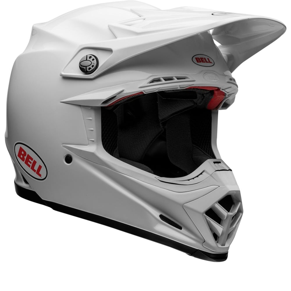 Bell Moto-9S Flex Solid Glanz Weiß Integralhelm Größe S