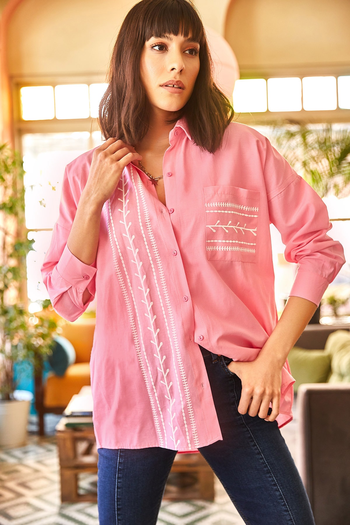 Damen Hemd Olalook Patterned