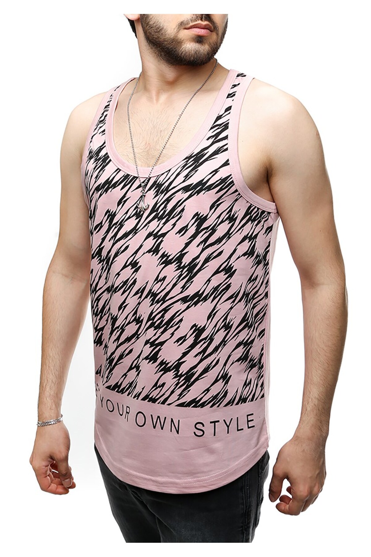 Madmext Zebra Patterned Pink Undershirt 2497