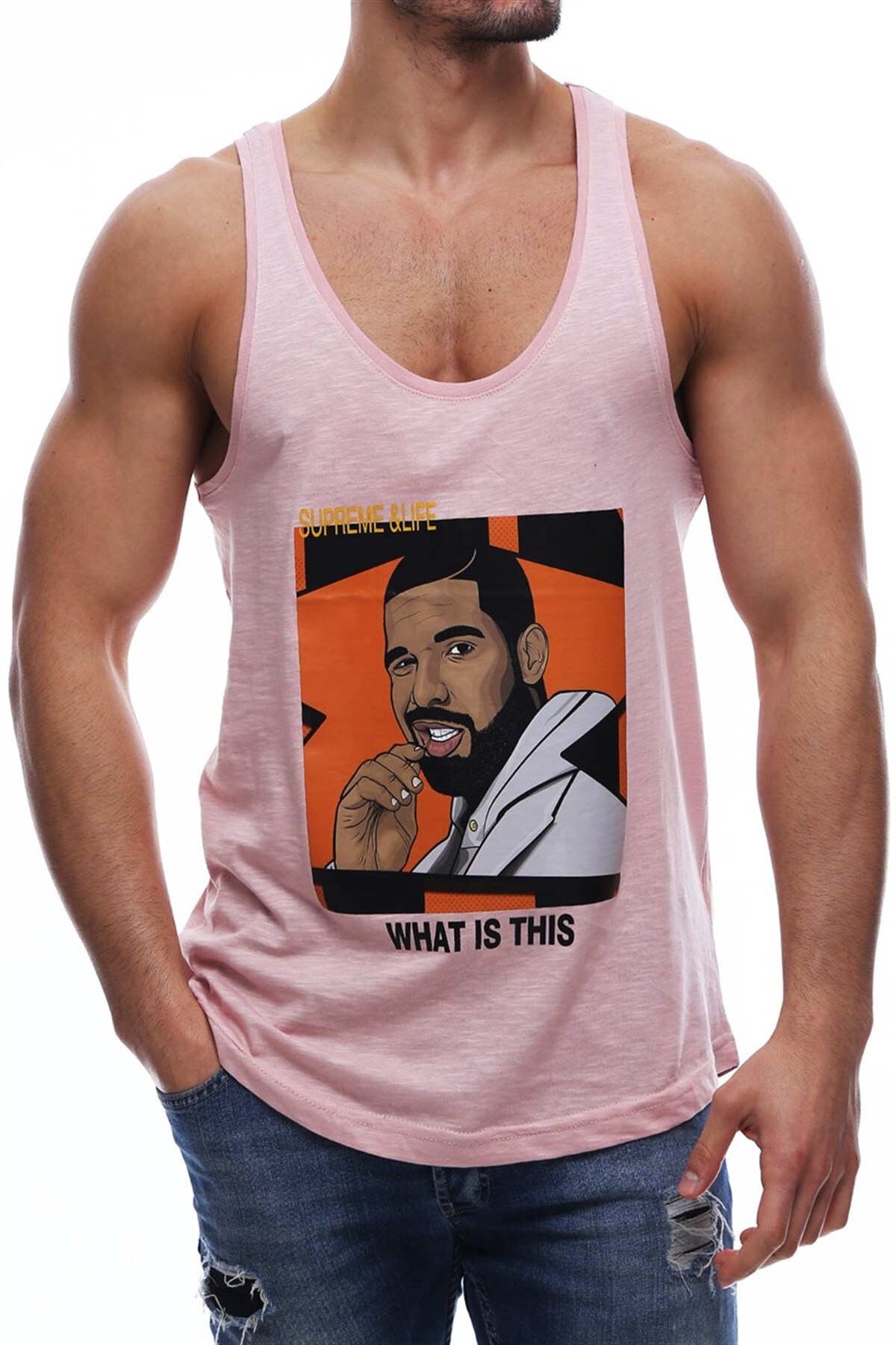 Madmext Printed Pink Undershirt 2632