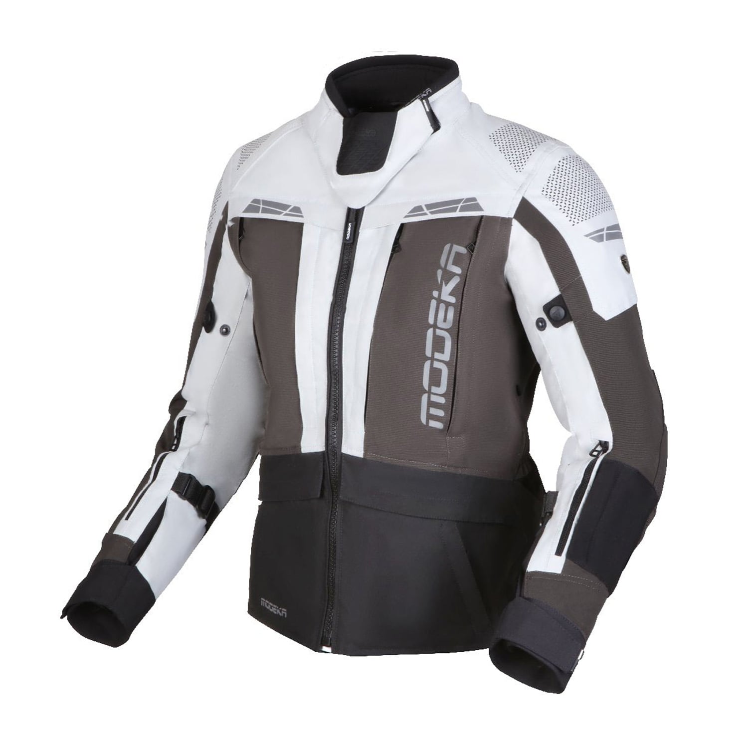 Modeka Hydron Lady Jacket Light Grey Dark Grey Black Größe 38