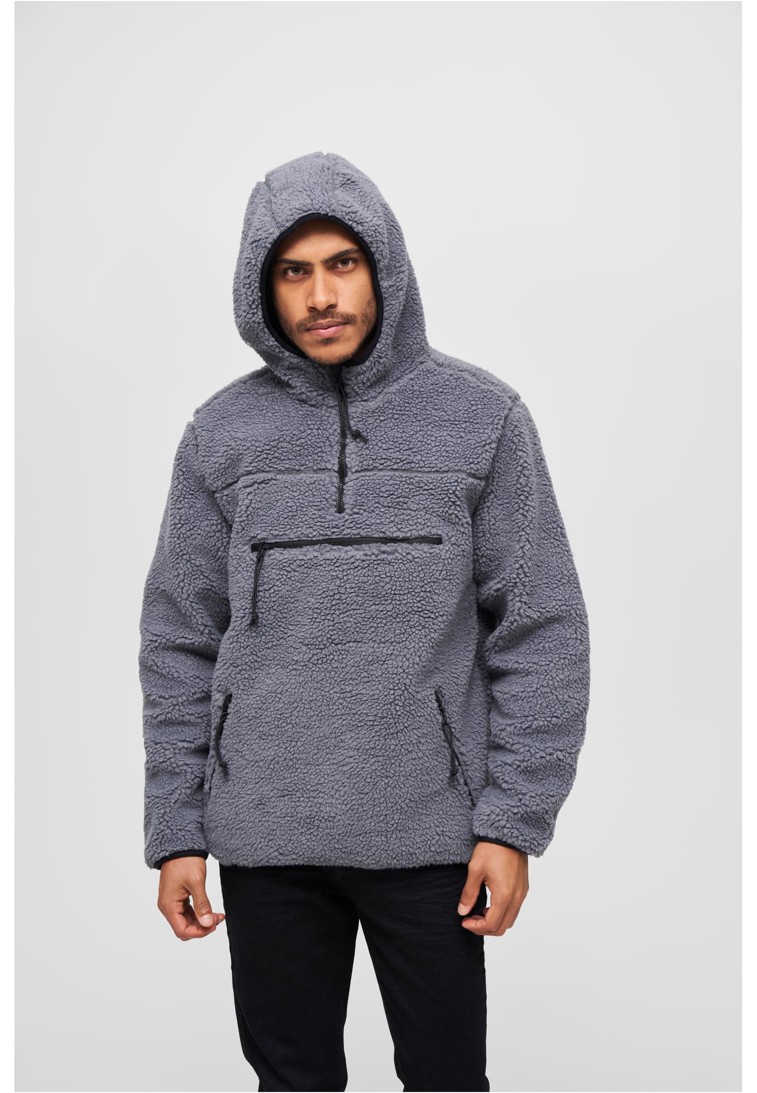 Teddyfleece Worker Pullover Jacket anthracite