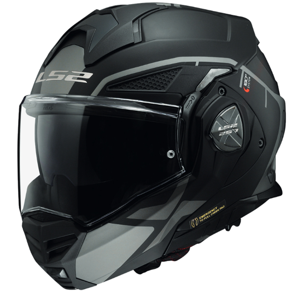 LS2 FF901 Advant X Metryk Matt Titanium Klapphelm Größe S