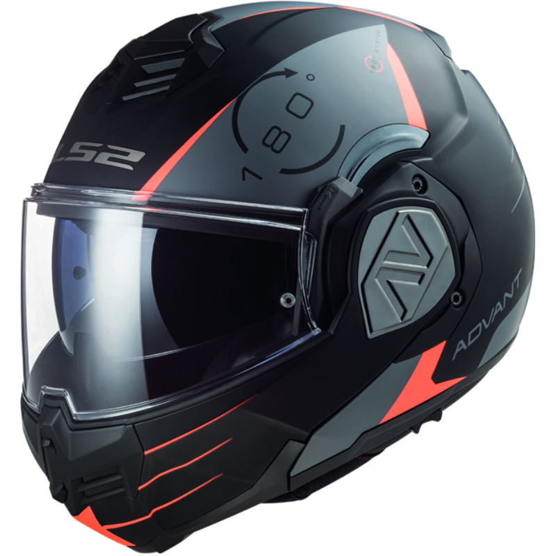 LS2 FF906 Advant Codex Matt Schwarz Titanium Klapphelm Größe XL