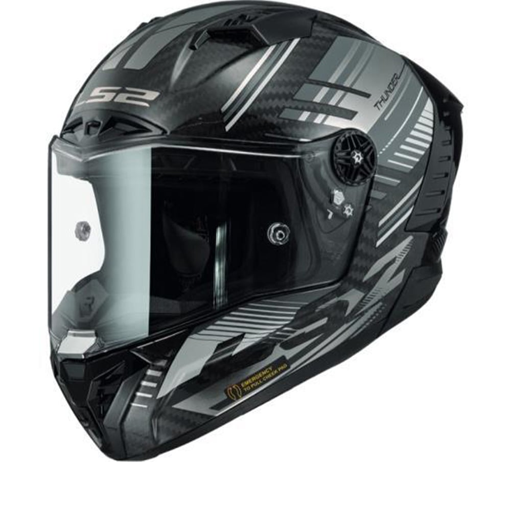 LS2 FF805 Thunder C Volt Gl.Black Grau 06 Integralhelm Größe M