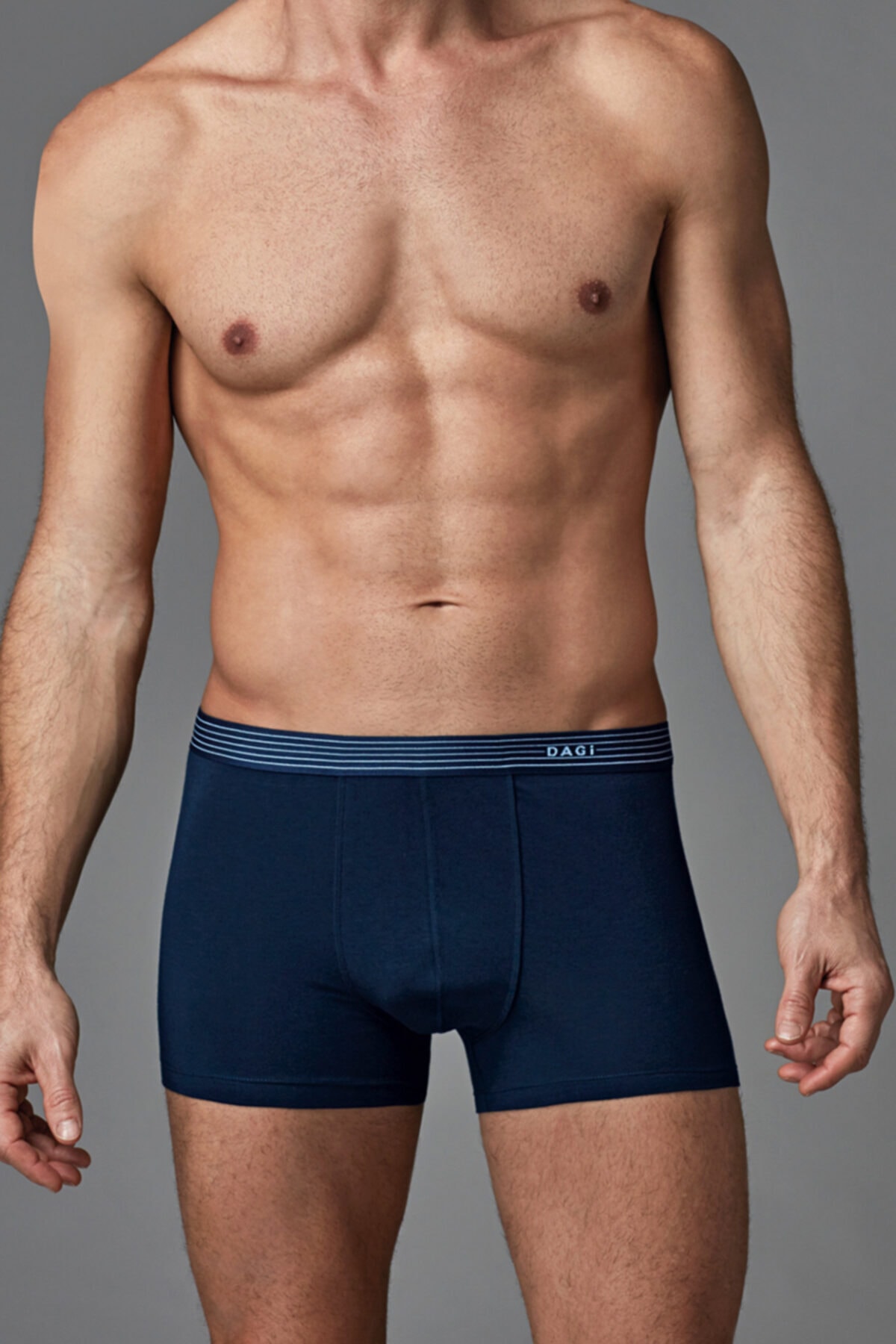 Dagi Navy Blue Compact Combed Cotton Boxer
