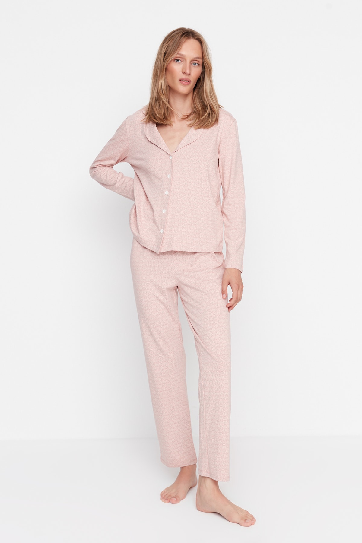 Damen Pyjama Trendyol Patterned
