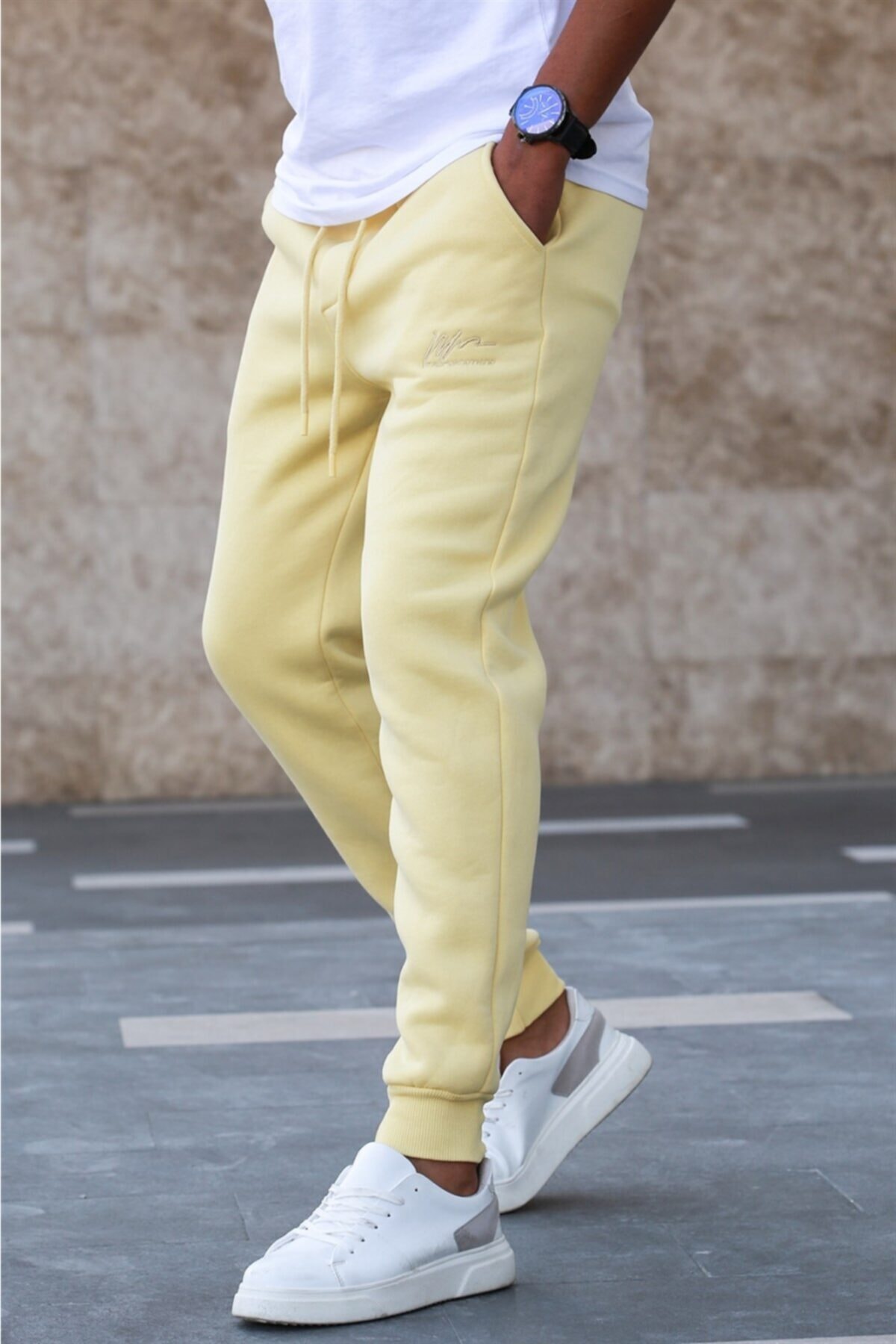 Madmext Yellow Basic Tracksuit 5433
